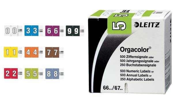 Ziffernsignal Orgacolor grau 500 St./Pack. - Artikel: 122048480-2