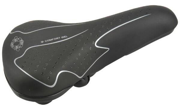FISCHER Trekking-Fahrradsattel Elastomer, schwarz/weiß (11610314)