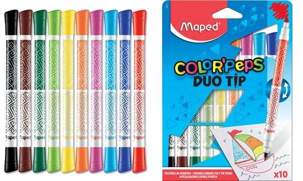 Maped Doppel-Fasermaler COLOR'PEPS DUOtip, 10er Kartonetui (82068775)-2