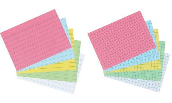 herlitz Karteikarten, DIN A8, liniert, weiß