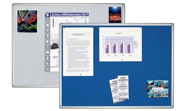Pinnwand Pro 120x90cm Textil blau-2
