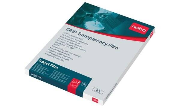 nobo Inkjet-Folie, DIN A4, transparent, PP, 120 my-3