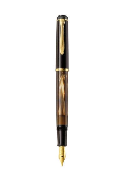 Pelikan Füllhalter M 200, braun marmoriert, Federbreite: EF-0
