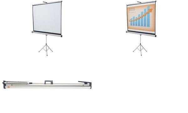 Stativ-Leinwand 150x113,8cm grau-2