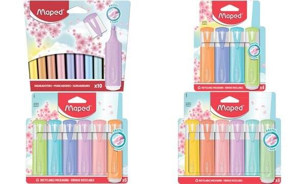 Maped Textmarker FLUO'PEPS Classic PASTEL, 6er Etui (82742558)-1