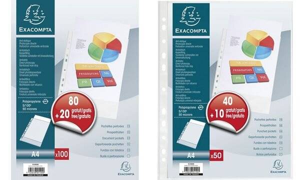 EXACOMPTA Prospekthülle, DIN A4, PP, Promopack 40+10 gratis-2