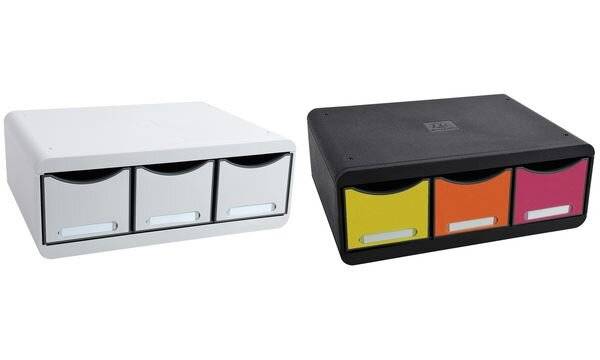 EXACOMPTA Schubladenbox TOOLBOX MAXI, 3 Schübe, lichtgrau (8702171)-0