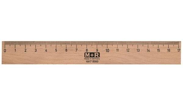 Lineal 40cm Buchenholz naturbelassen-2