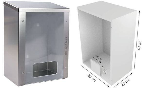 HYGOSTAR Edelstahlspender mit Plexiglasscheibe, silber (6495594)