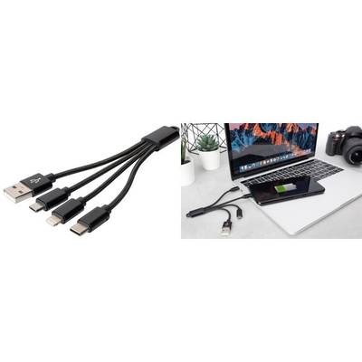 DIGITUS 3-in-1 Ladekabel, USB A-Lightning + Micro USB+USB-C (11007461)