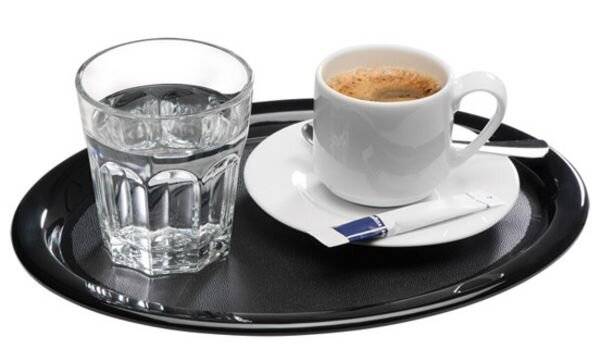 APS Serviertablett KAFFEEHAUS, oval, Melamin schwarz (6450443)