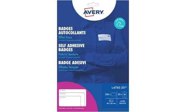 AVERY Badges adhésifs, 63,5 x 29,6 mm, blanc-1