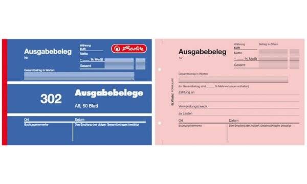 PELIKAN - herlitz Formularbuch"Ausgabebeleg 302" DIN A6 - Bürokleinmaterial - A6-2