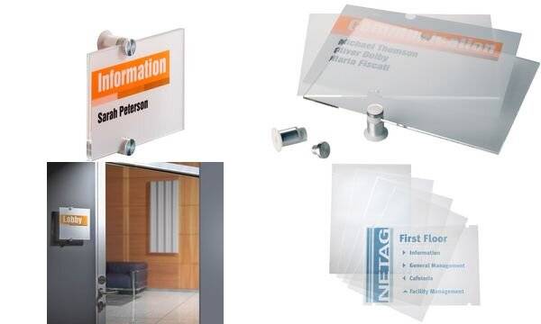 DURABLE CRYSTAL SIGN - 105 x 105 mm 10 Stck. transparente klare Folie-2