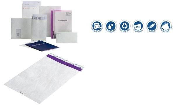 Tyvek Versandtasche 00011788 B5 176x250mm haftklebend 55g weiß 100 Stück-1
