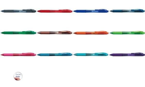 Pentel EnerGel X, Anklippbarer versenkbarer Stift, Limette, Limette, Kunststoff, 0,7 mm, Beidhändig-1