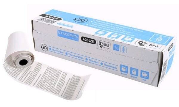 Exacompta Thermorolle 55g 57mmx46m BPA frei bedruckt 40905DE-1