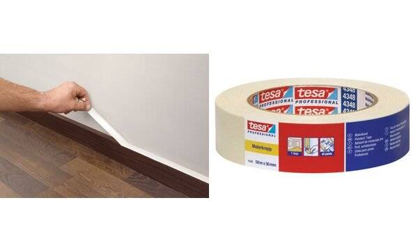 tesa Maler Krepp 4348 Standard Papierabdeckband, 50 mm x 50m (8704348)-2