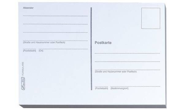 herlitz Postkarten, DIN A6, 170 g/qm, weiß - 10666162 - 1 Stück