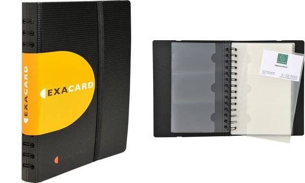EXACOMPTA 85034E - Nachfüllpackung mit 10 Visitenkartenhüllen für Visitenkartenbuch Exacard, ExactiveÂ®, 19x12,5 cm, Kri-3