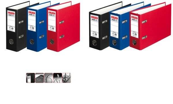 Ordner Kunststoff A5 quer maX.file protect 75mm schwarz-2