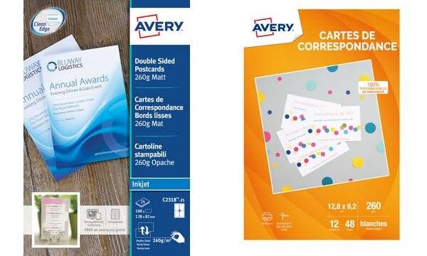 AVERY Quick & Clean Korrespondenz-Karten, 128 x 82 mm (7202362)-0