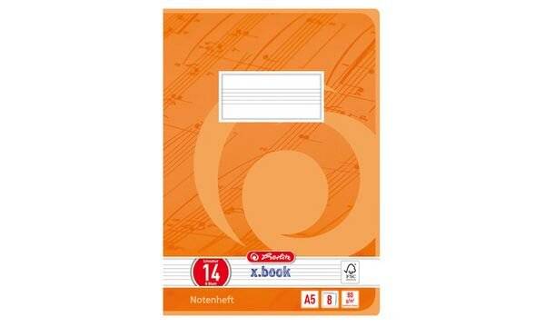herlitz Notenheft x.book, DIN A5, Lineatur 14, 8 Blatt (3321403)-0
