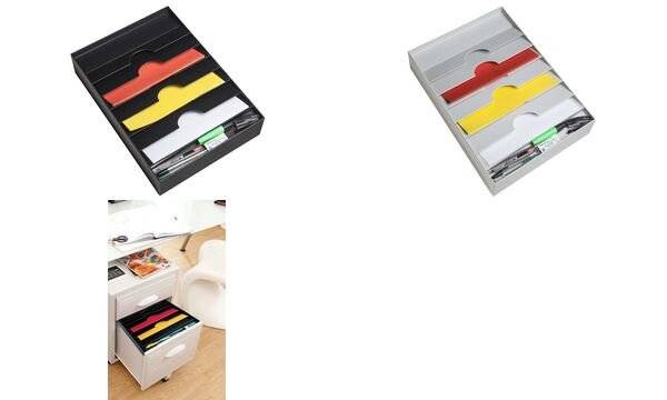 PAPERFLOW Schubladeneinsatz, 6 Fächer, schwarz-1