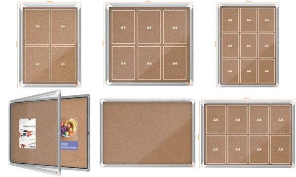 Schaukasten Innen 6xA4 Korkrückwand br-5