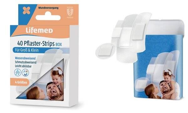 Lifemed Pflaster-Strips "Allround", halbtransparent, 40er-2