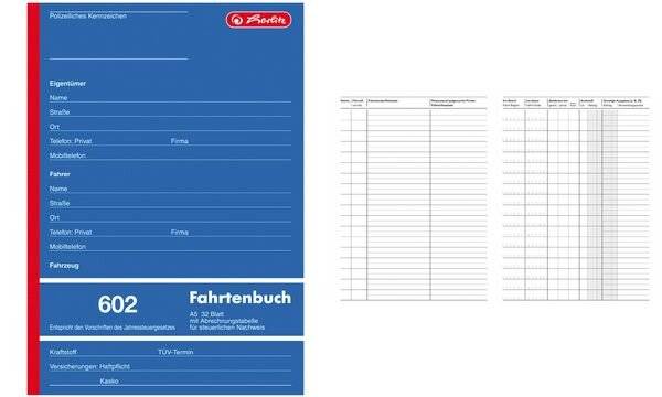 Fahrtenbuch 601 DIN A6 quer 40Blatt-3