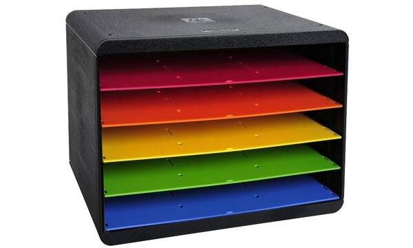 Exacompta Desktopsorter mit 5 Fächern, Querformat, Iderama, Regenbogen, 305798D-5