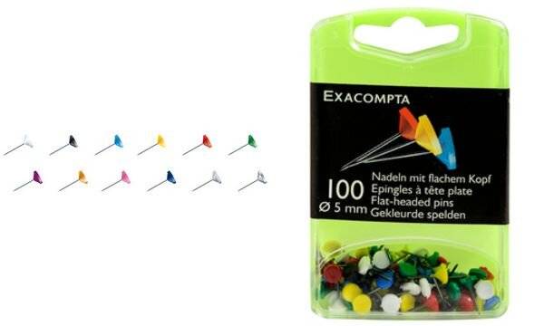 EXACOMPTA Pinnwand-Nadeln, schwarz-1