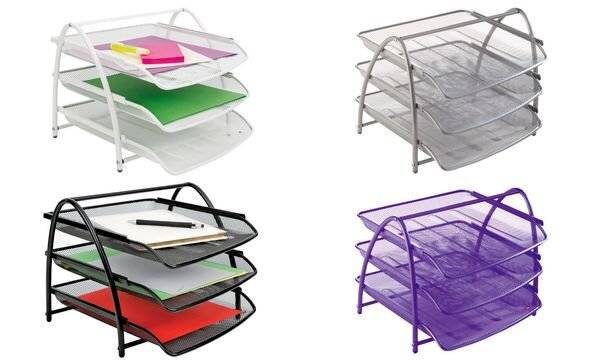 ALBA Briefablage "MESHTRAY3", DIN A4, Drahtmetall, schwarz-1