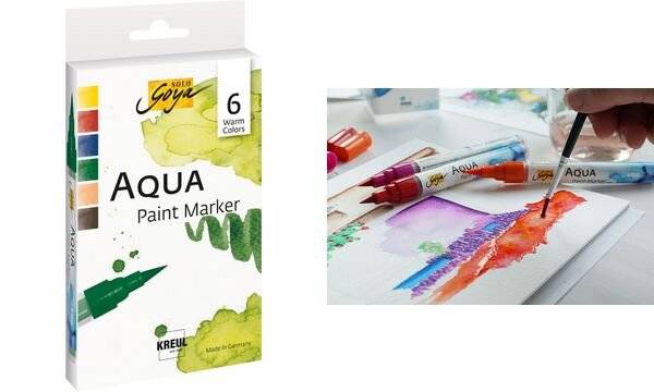 KREUL Aqua Paint Marker SOLO Goya, Warm Colors 6er-Set-1