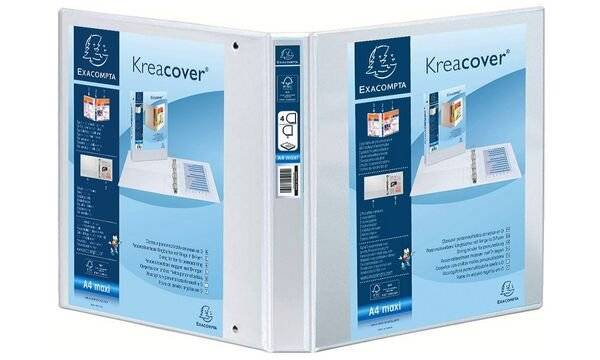 Präsentationsringbuch Kreacover A5 20mm 2 Ringe weiß-2