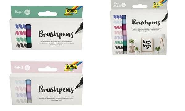 folia Pinselstift Brush Pens "Basic & Pastell", 8er Set (57906392)-0