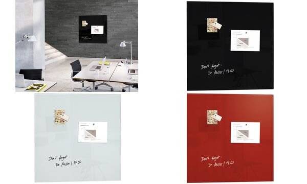 Magnetboard Artverum 1000x1000x18mm Glas schwarz-4