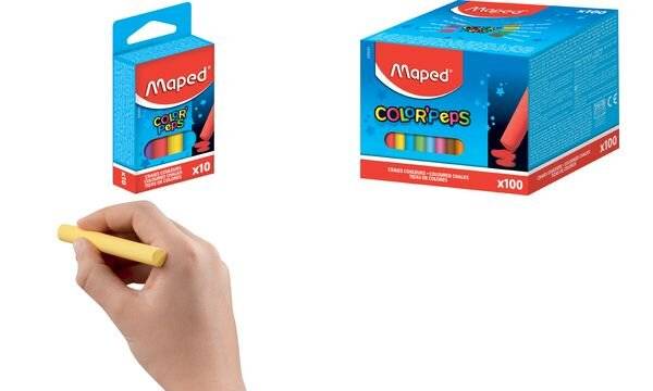 Maped Wandtafelkreide COLOR'PEPS, rund, farbig sortiert (82935021)-2
