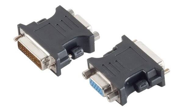 Adapter DVI-I Stecker 24+5 Dual-Link/VGA-Buchse-3