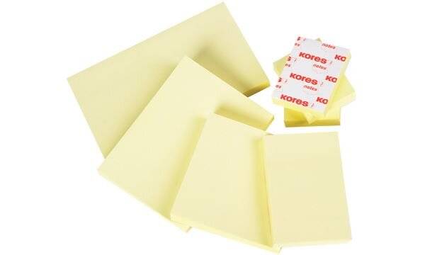 Kores Haftnotizen "notes", 125 x 75 mm, blanko, gelb-1