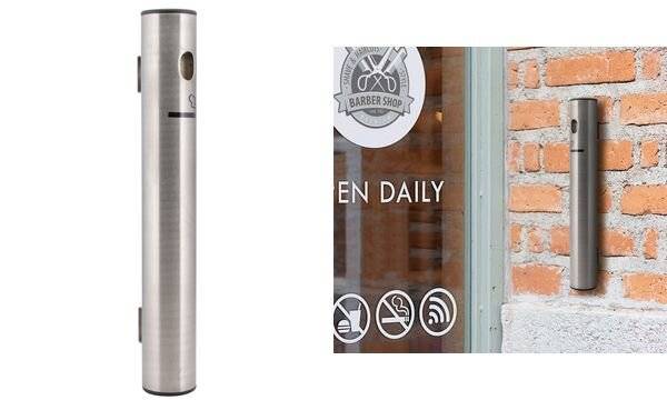 Securit Wandascher, aus Edelstahl, silber (70020295)-1