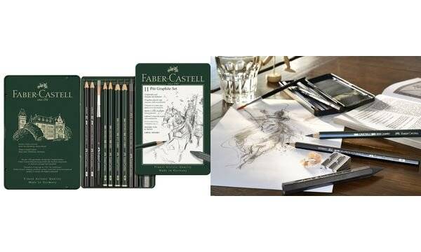 FABER-CASTELL PITT GRAPHITE Set klein, 9-teiliges Etui (5660685)-0
