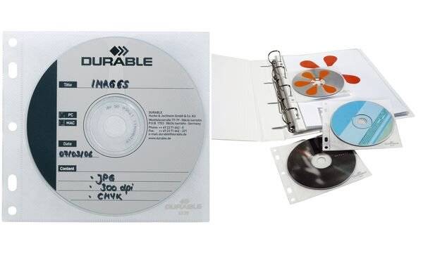 Durable CD/DVD COVER Pocket - CD/DVD-Hülle - Kapazität: 2 CD/DVD-8