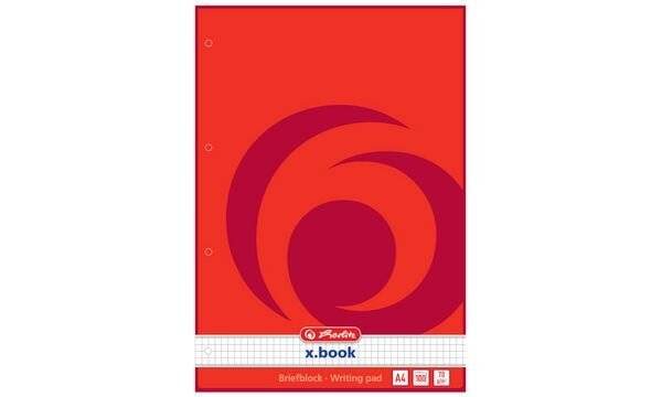 herlitz Briefblock DIN A4, 4-fach gelocht, kariert (733436)