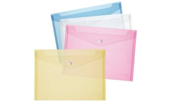Dokumententasche DIN A4 Druckknopf PP glasklar-2