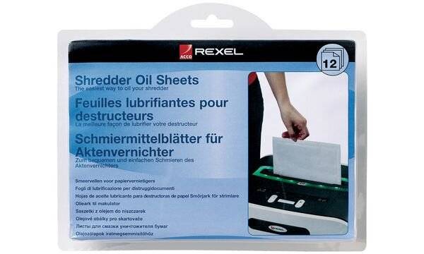 Rexel - Schredder-Ölblätter (Packung mit 12)-4
