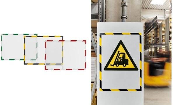magnetoplan Magnetrahmen magnetofix SAFETY, A3, gelb/schwarz (70002152)-0