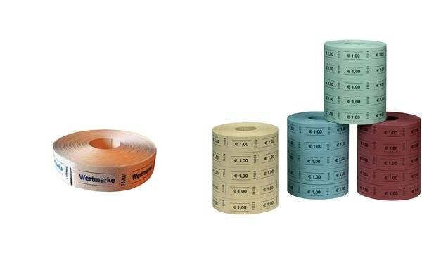 herlitz Wertmarken 1 Euro, 1.000 Abrisse je Rolle