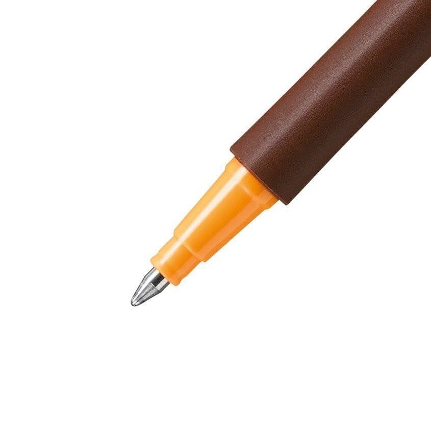 STABILO pointVisco, Verschlossener Gelschreiber, Braun, Braun, Orange, Fein, Rund, Medium-2